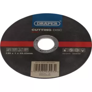 Draper Metal Cutting Disc 125mm 1mm 22mm