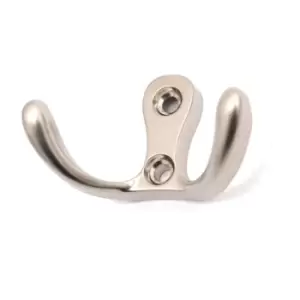 GTV Small Double Coat Hanger Hook Door Wall Bath CK24 Model - Colour Satin, Pack