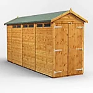 Power Garden Shed 144PASSDD Golden Brown 14x4