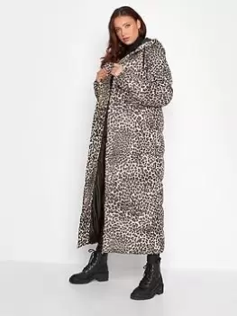 Long Tall Sally Longline Padded Coat - Animal, Natural, Size 18, Women