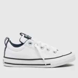 Converse White & Navy All Star Street Junior Trainers