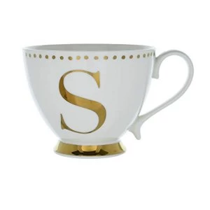 Footed Initial Mug - S