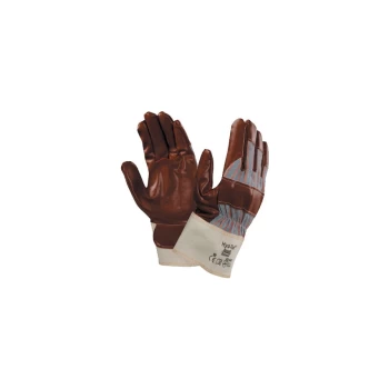 52-547 Hyd-Tuf Palm-side Coated Brown Gloves - Size 10