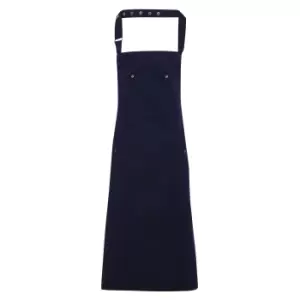 Premier Unisex Chino Cotton Bib Apron (One Size) (Navy)