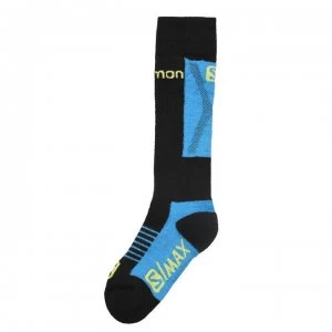 Salomon S Max 2 Pack Ski Socks Junior Boys - Black/Blue