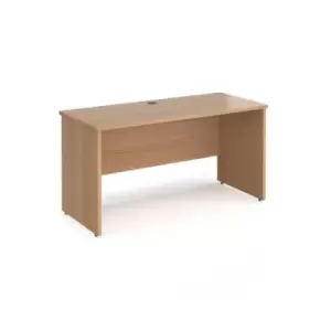 Office Desk Rectangular Desk 1400mm Panel End Leg Beech Tops 600mm Depth Maestro 25