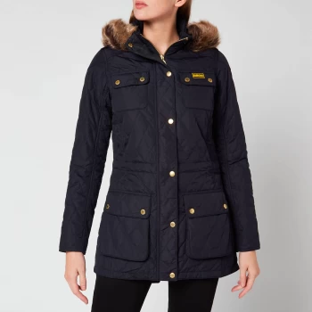 Barbour International Womens Enduro Quilted Jacket - Navy - UK 14