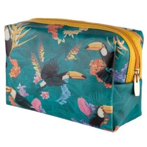 Tropical Toucan Design Handy PVC Make Up Toiletry Wash Bag