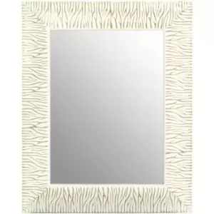 Wall Mirror Bathroom / Bedroom / Hallway Wall Mounted Mirrors With Antique Frame White And Gold Finish / Glass Mirrors For Living Room 3 x 52 x 42