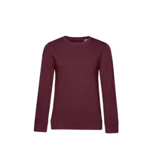 B&C Womens/Ladies Organic Sweatshirt (S) (Burgundy)