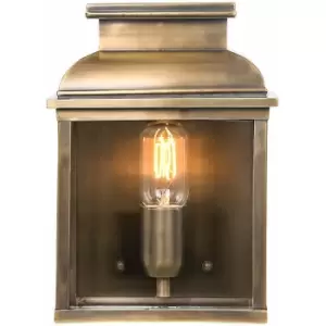 Outdoor IP44 Wall Light Aged Brass LED E27 100W d02001