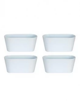 Wham Set Of 4 White 30Cm Oval Studio Planter Covers