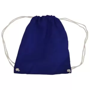 Westford Mill Cotton Gymsac Bag - 12 Litres (One Size) (French Navy)