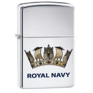 Zippo Royal Navy Official Crest High Polish Chrome Finish Windproof Lighter