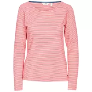 Trespass Womens/Ladies Caribou Casual Top (XXS) (Hibiscus Red Stripe)