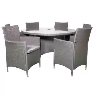 Royalcraft Nevada 6 Seater KD Round Dining Set - Grey