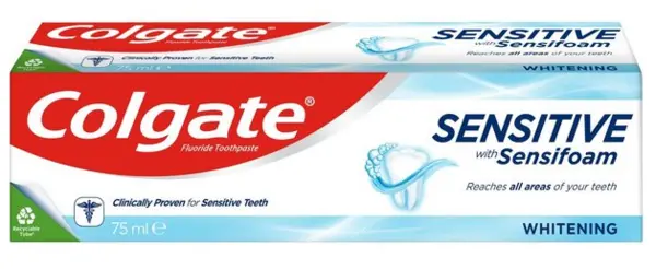 Colgate Sensitive with Sensifoam Whitening Toothpaste 75ml