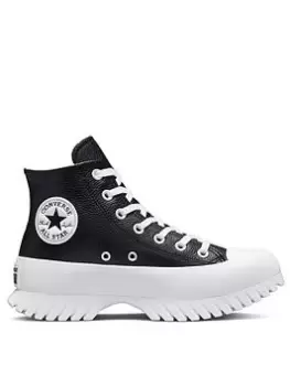 Converse Chuck Taylor All Star Lugged Leather Hi-Tops - Black/White, Size 6, Women