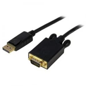 StarTech.com 6ft DisplayPort to VGA Adapter Converter Cable DP to VGA 1920x1200 - Black