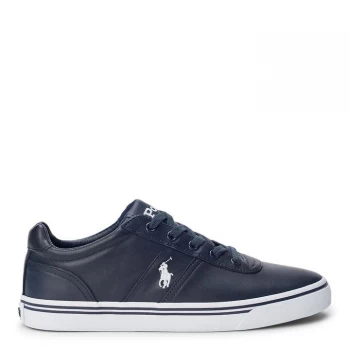 POLO RALPH LAUREN Leather Hanford Low Top Trainers - Newport Navy