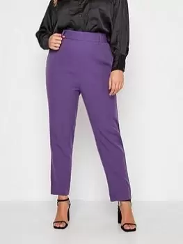 Yours Hazel Tapered Trouser Purple, Purple, Size 28, Women