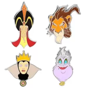 Disney Villains Multicoloured enamel Costume 4pc Pin Set GH00117L.PH