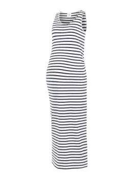 MAMA.LICIOUS Striped Maternity Maxi Dress Women White