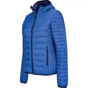 Kariban Womens/Ladies Lightweight Hooded Padded Jacket (S) (Light Royal Blue)