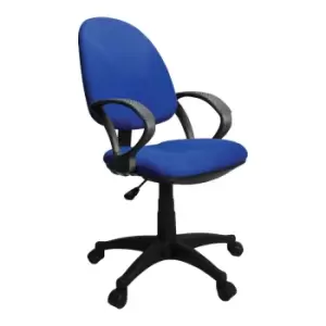 Java 100 High Back Operator Chair With Arms - Blue