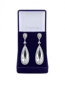 Jon Richard Jon Richard Rhodium Plate Cubic Zirconia Large Crystal Pear Dr