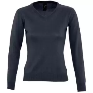 SOLS Womens/Ladies Galaxy V Neck Sweater (XS) (Navy)