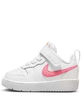 Nike Infant Kids Court Borough Low 2, White, Size 7.5 Younger