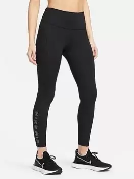 Nike Air Mid Rise 7/8 Legging, Black, Size 2XL, Women