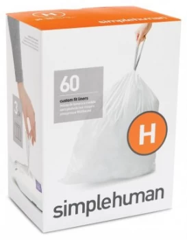 simplehuman Bin Liner Code H 3 x 20 Pack 60 Liners