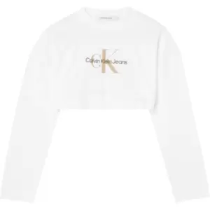 Calvin Klein Jeans Archival Monologo Long Sleeve - White