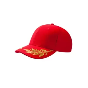 Atlantis Winner Laurel Embroidered Cap (One Size) (Red)