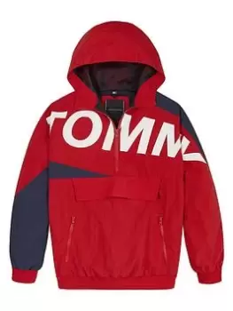 Tommy Hilfiger Boys Hero Popover Jacket - Red, Size Age: 12 Years