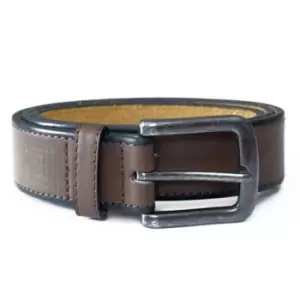 Duke Mens Avant King Size Burnished Edge Belt (64) (Brown)