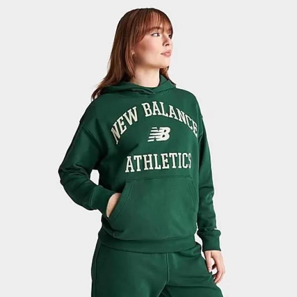 New Balance Athletics Varsity Oversized Fleece Hoodie - Dark Green