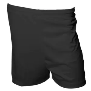 Precision Unisex Adult Micro-Stripe Football Shorts (M-L) (Black)