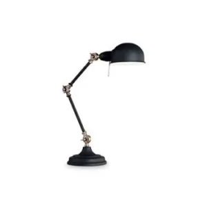 Truman 1 Light Adjustable Table Lamp White, Black, Brass, E27