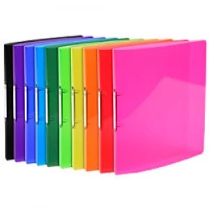 Exacompta Ring Binder Iderama 54670E Polypropylene A4 15mm 2 ring Assorted Pack of 20