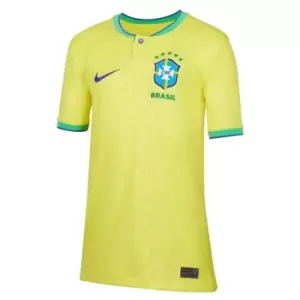 Nike Brazil Home Shirt 2022 2023 Juniors - Yellow