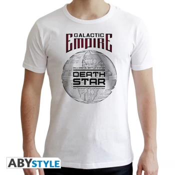 Star Wars - Death Star Mens X-Large T-Shirt - White