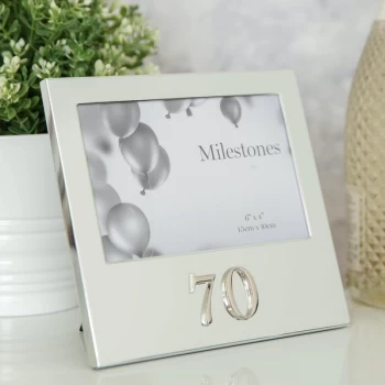 6" x 4" - Milestones Birthday Frame with 3D Number - 70