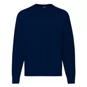 Fruit Of The Loom Mens Raglan Sleeve BelcoroA Sweatshirt (M) (Deep Navy)