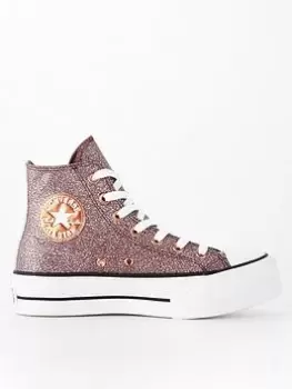 Converse Chuck Taylor All Star Lift Forest Glam, Dark Red, Size 6, Women