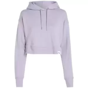 Calvin Klein Jeans Rib Mix Tab Hoodie - Purple