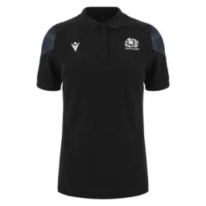 Macron Scotland Rugby Travel Polo - Black