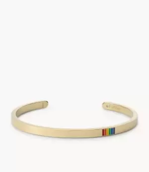 Fossil Unisex Vintage Casual Pride Multicolour Enamel Cuff Bracelet